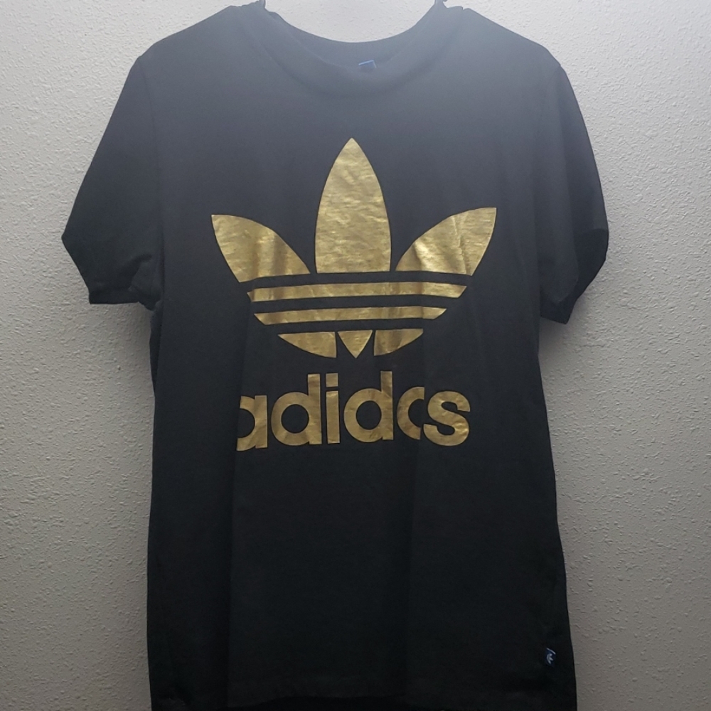 Plain Black Adidas Shirt